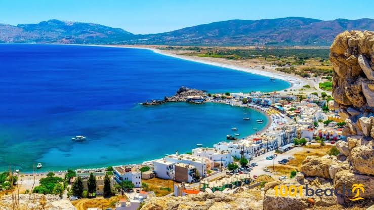 Haraki Beach and seaside village in Rhodes